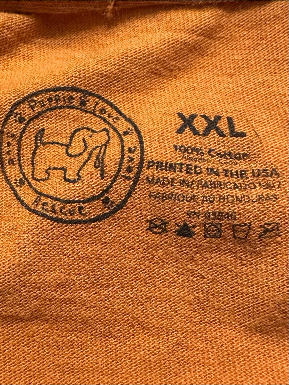 Puppie Love Floral Long-Sleeve Tee - Rust Orange XXL - Picture 5 of 9